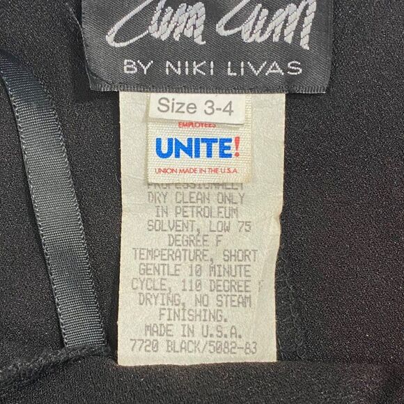 Vtg Zum Zum Niki Livas Maxi Dress | 3/4 | Black Beads | Prom Formal Dance Party - Picture 3 of 8